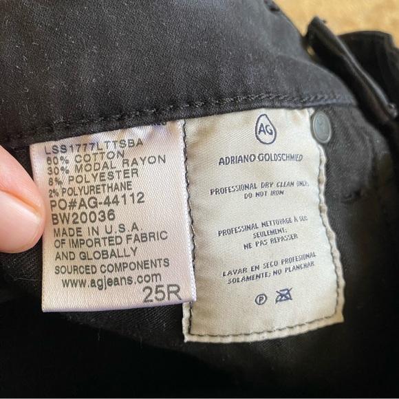 Ag Adriano Goldschmied The Farrah Skinny Ankle High Rise Leatherette Black: 25R - Picture 10 of 12